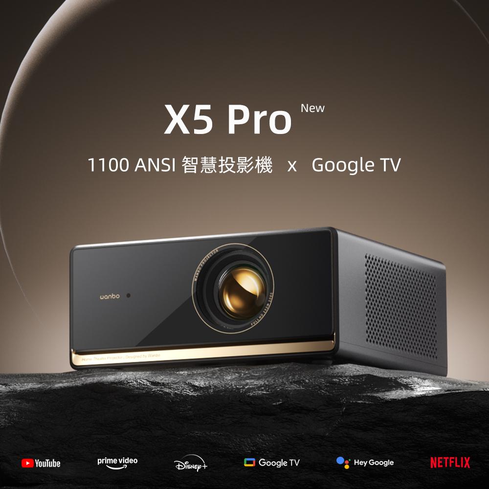Wanbo X5 Pro プロジェクター 超明るい 4K対応 フルHD 1.25:1投影比率